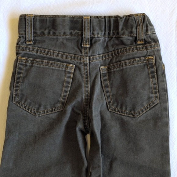 gymboree 100% cotton khaki green straight leg denim jeans 2T toddler boys - Picture 8 of 8